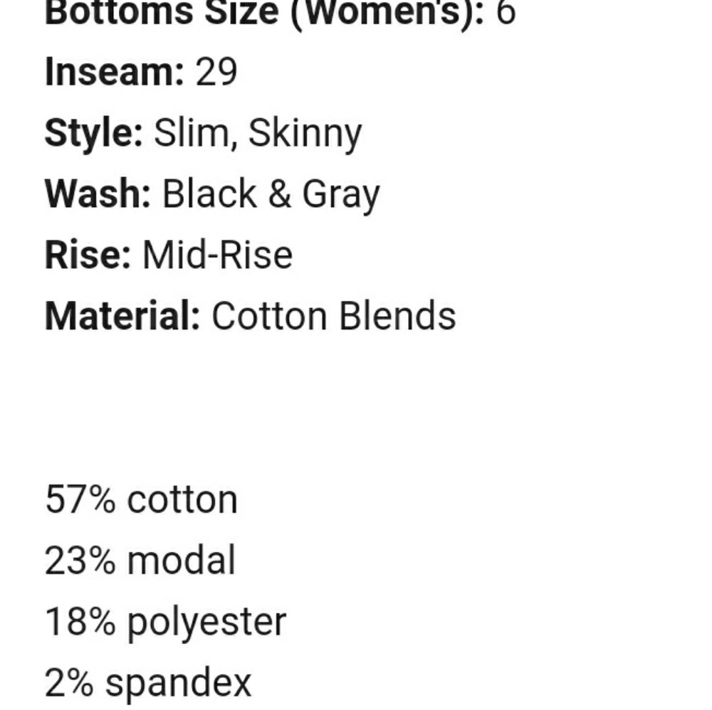 🎀Clearance🎀 NWT Earl Paint Splatter skinny midrise JEANS. GRAY with "splatter" - Picture 5 of 5